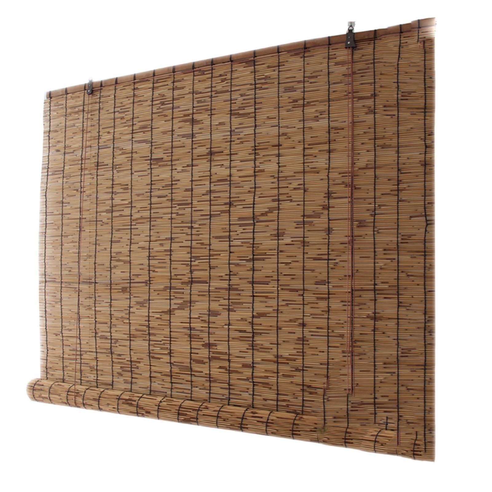 JSONA Reed curtain, Bamboo Roller Blinds,Reed Curtain,Decorative Partition Blackout Curtain,Lifting Roller Blinds,for Restaurant/Bedroom/Temple/Theme Decoration(50x150cm/20x59in)