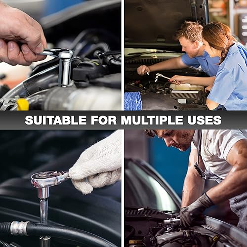 Miniatura 7 de EACELIY Juego de llaves principales de 75 piezas de 14 pulgadas, juego de llaves de 14 de pulgada, con adaptador de broca de 14 de pulgada, junta