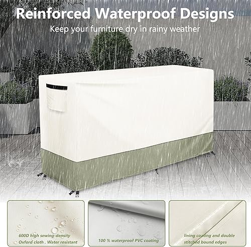 Miniatura 3 de Fundas para juego de comedor de patio, 100% impermeables, para exteriores, sillas y juegos de mesa, fundas para mesa de bar, para muebles de patio,