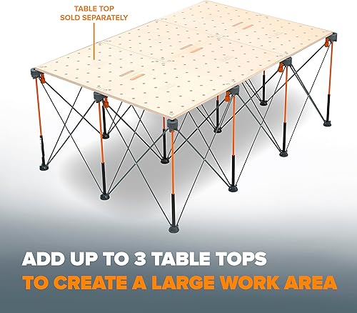 Miniatura 7 de BORA Centipede CK12S - Soporte de trabajo portátil de 30 pulgadas de altura, incluye 4 X-Cups, 4 abrazaderas rápidas, bolsa de transporte, caballete