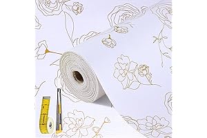 Gold Floral Shelf Liners for Kitchen Cabinets