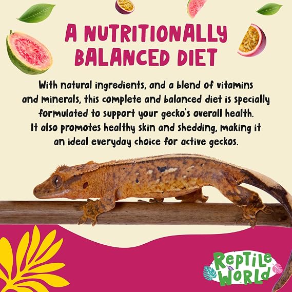Crested Gecko Diet - Guava & Passionfruit 60g | Complete Food for Geckos, All Natural, Over 65% Real Fruit, Made in the UK