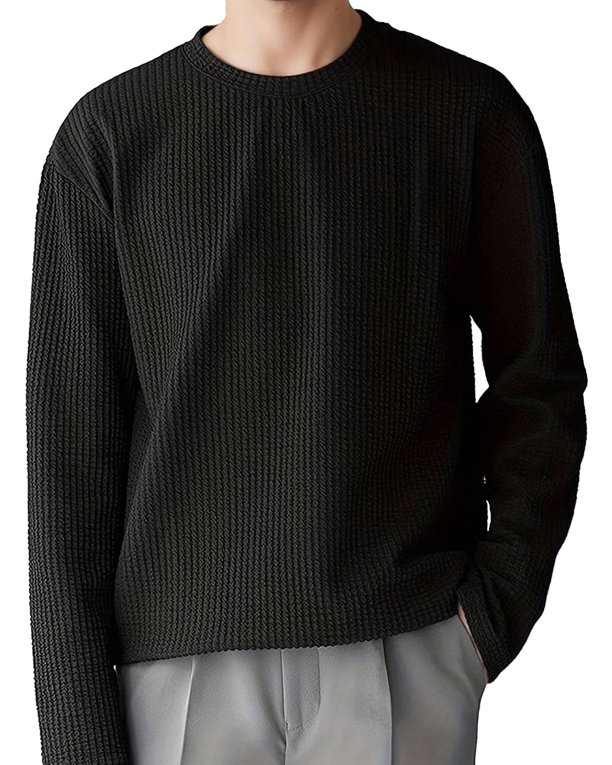 i enterprise Cotton Blend Regular Fit Round Neck Plain Solid Full Sleeve T-Shirt for Men-&-Boys-picture-14