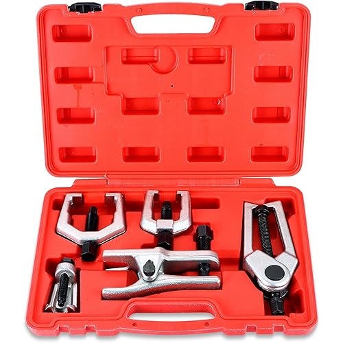 5-in-1 Ball Joint Separator | Pitman Arm Puller Tie Rod End Tool Set for Front End Service, Splitter Removal Kit Ball Joint Removal Tool