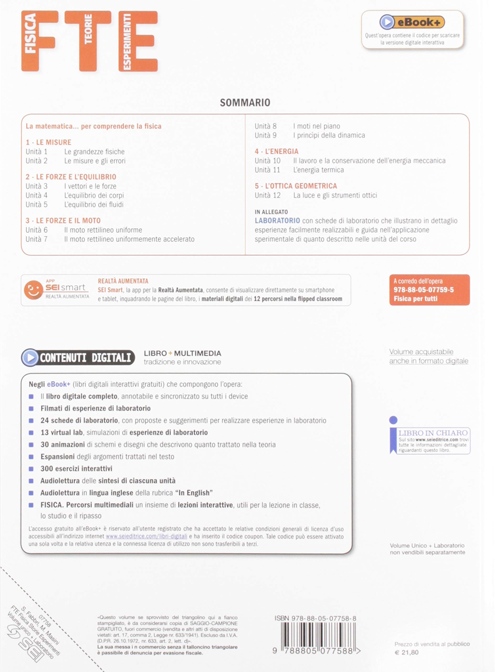 FTE. Fisica teorie esperimenti. Con Laboratorio. Corso di fisica. Per il primo biennio dei Licei scientifici e scienze applicate. Con e-book. Con espansione online