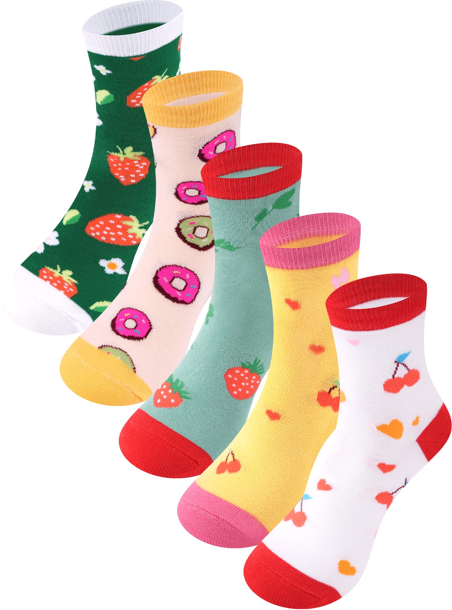Boys Socks Athletic Crew Cotton Seamless Toes Breathable 5-Pack 4-18Years