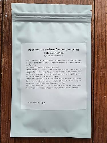 Miniatura 9 de Almohadillas de gel de electrodo para reloj de parada de ronquidos y pulseras antironquidos  Paquete de 10 pares