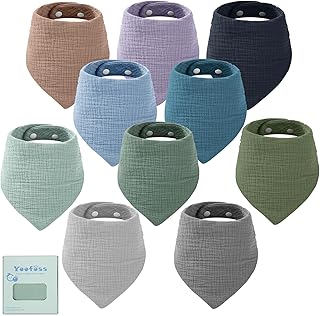 Yoofoss Muslin Baby Bibs 10 pack