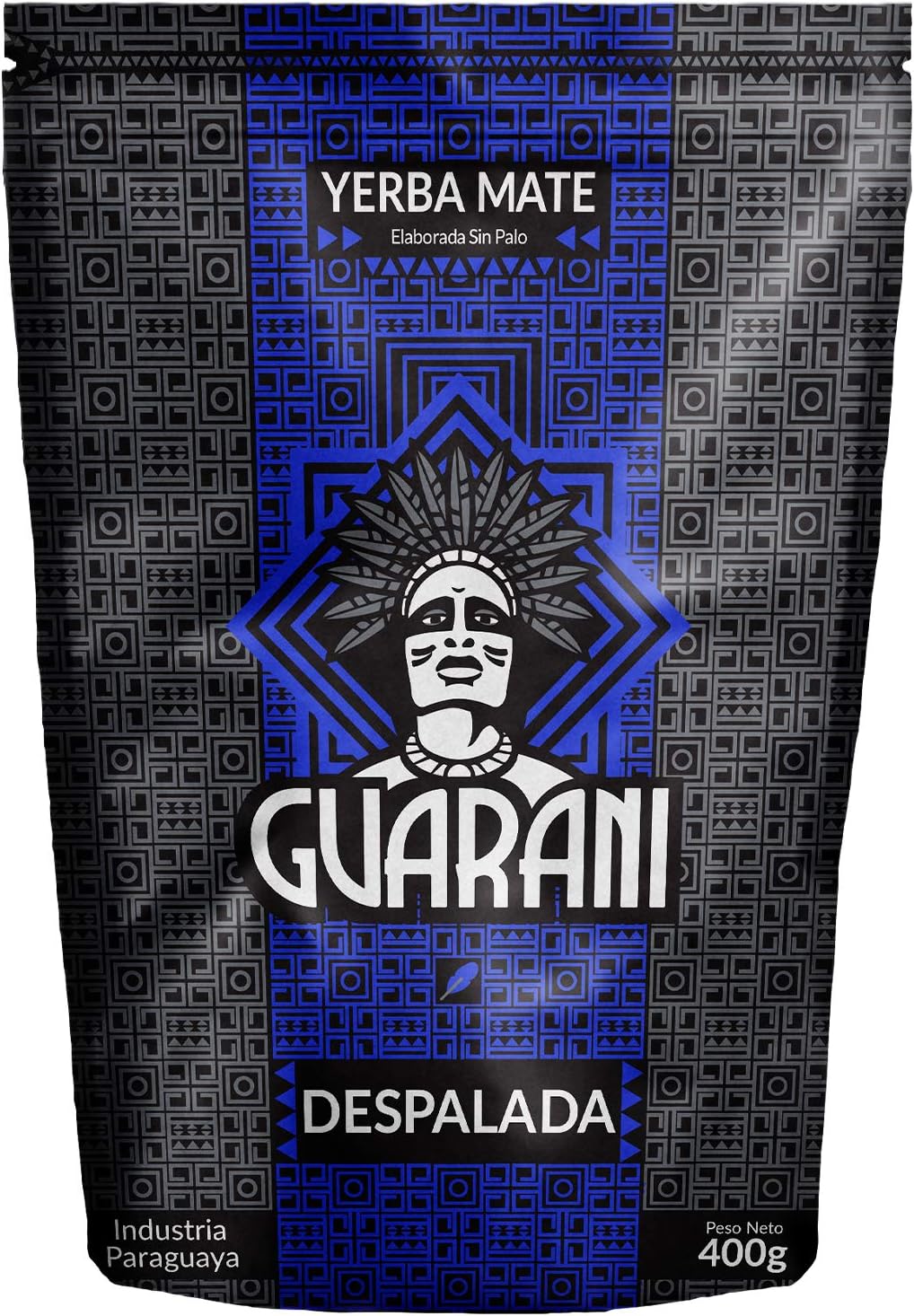 Guarani Despalada Premium Mate Tea 400g, Yerba Mate Tea from Paraguay, Natural Caffeine Source, Delicate Yerba Mate Tea with Leaves, Traditional Mate Tea