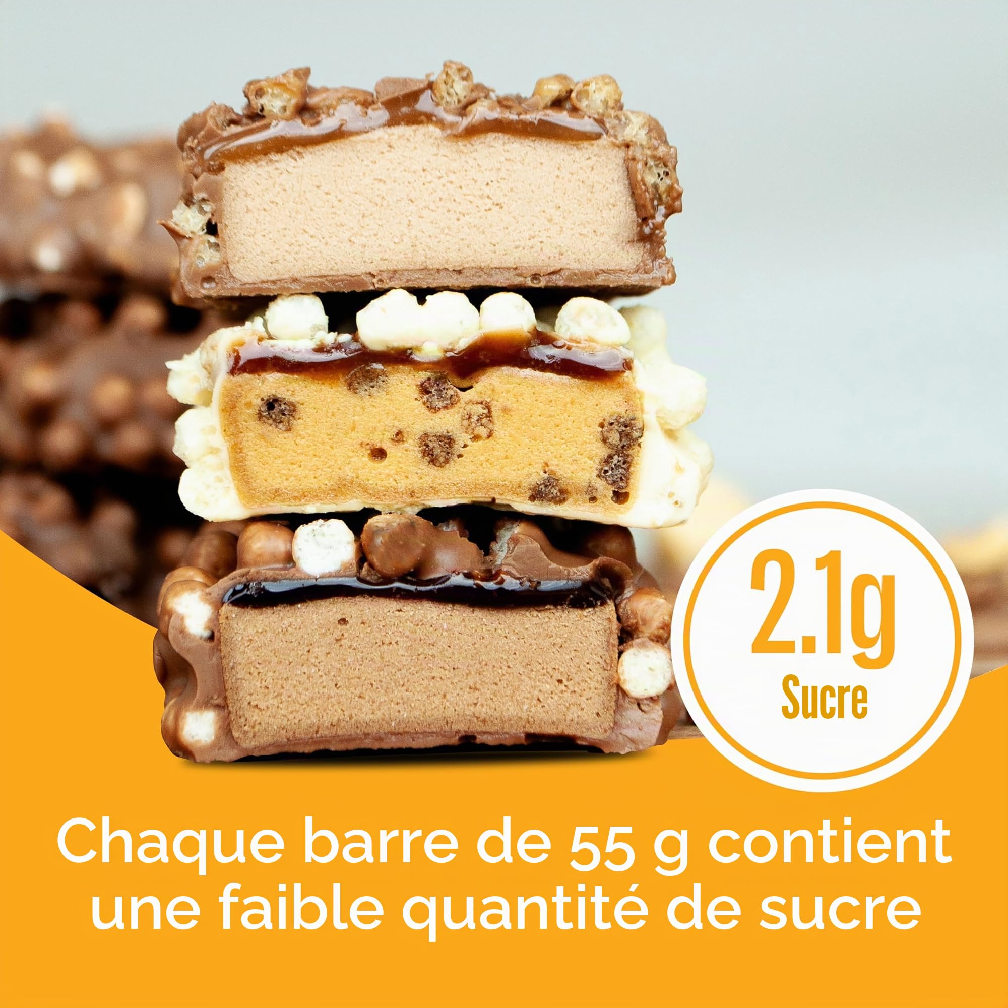 Fulfil Barre de vitamines et de protéines au chocolat blanc saveur cacahuète et caramel 55 g