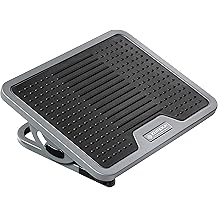 EUREKA ERGONOMIC Tilt Adjustable Footrest, Foot Rest for Under Desk at Work with Massage Surface, Office Foot Rest Under Desk with 20 Degree Tilt No Locking, Metal Frame