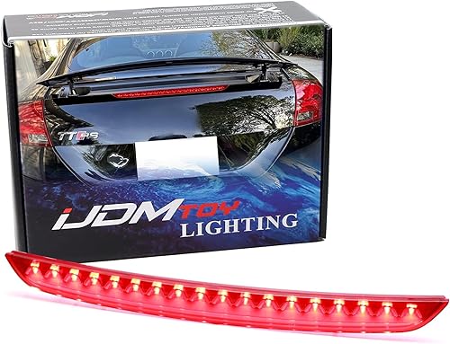 iJDMTOY OEM Spec lente rojo oscuro completo LED tapa del maletero tercer conjunto de barra de luz de freno compatible con Audi TT Coupe 2008-2015