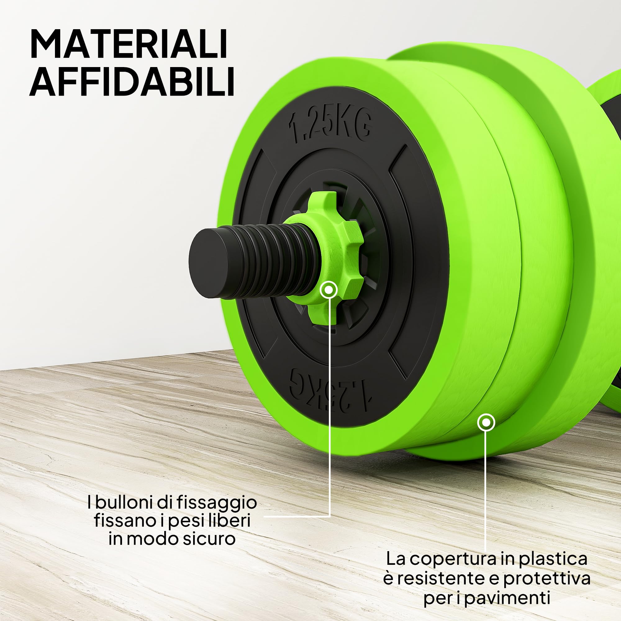 Set Pesi Da Palestra 4 In 1 Sportnow - Manubri Regolabili, Kettlebell E Supporto Flessioni, Totale 20 Kg