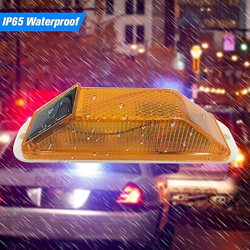 Miniatura 5 de HEGPSEEK Luz solar LED solar de advertencia estroboscópica intermitente construcción seguridad carretera barricada construcción señales de seguridad