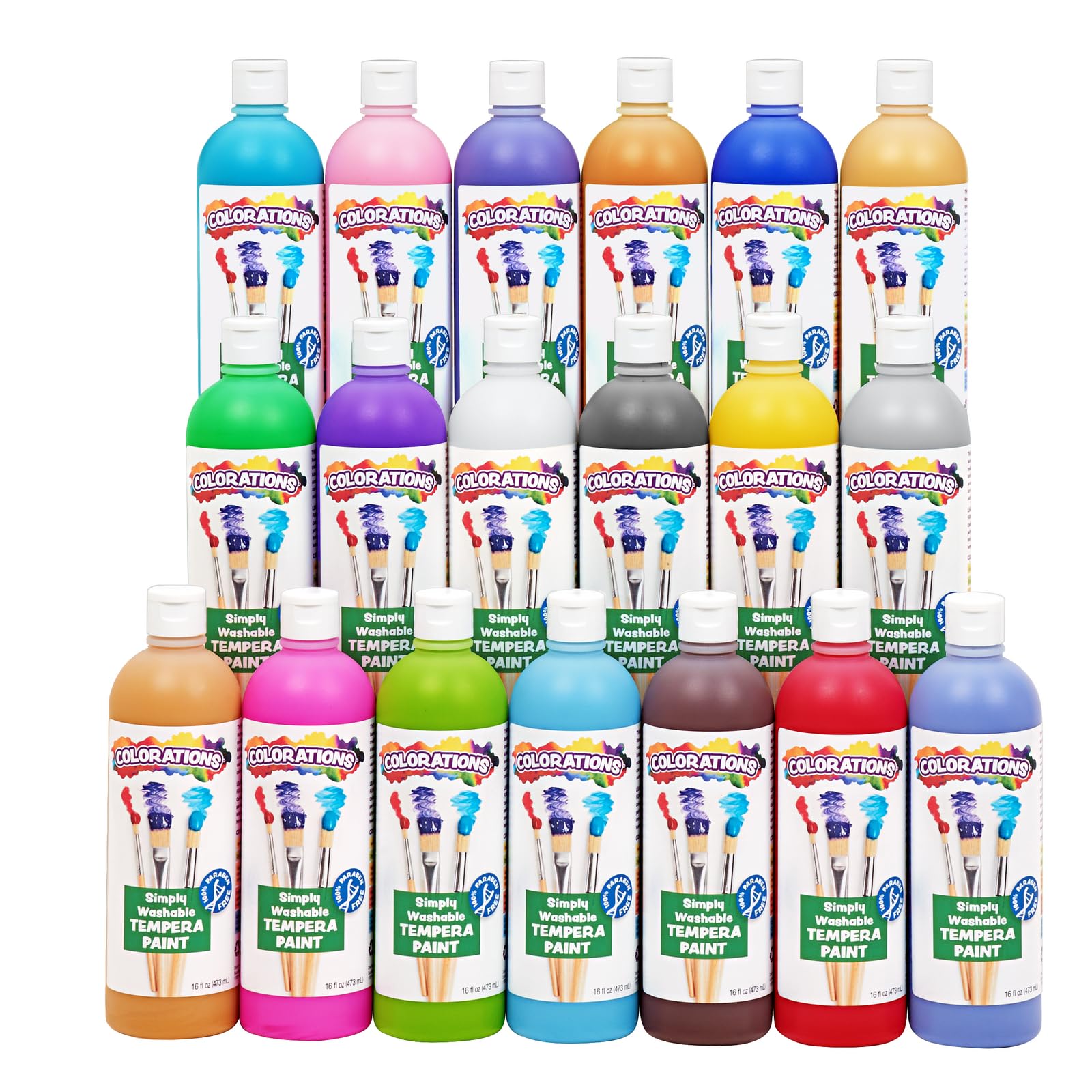 Colorations Washable Tempera Paints - 11 Colors -11 Colorations Washable Tempera Paints - 11 Colors -11