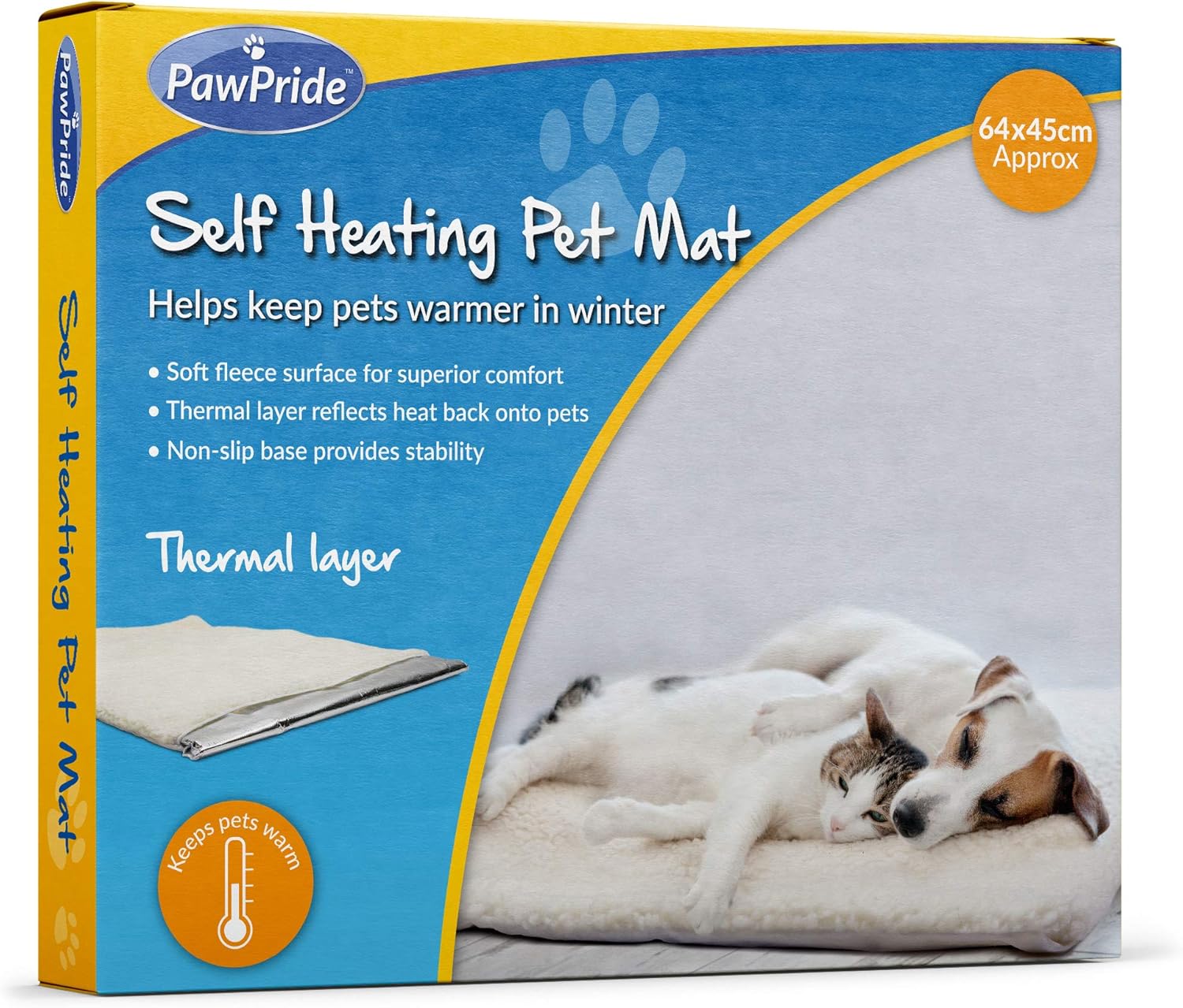 PawPride Self Heating Pet Pad Luxury Pet Blanket with Self Heated