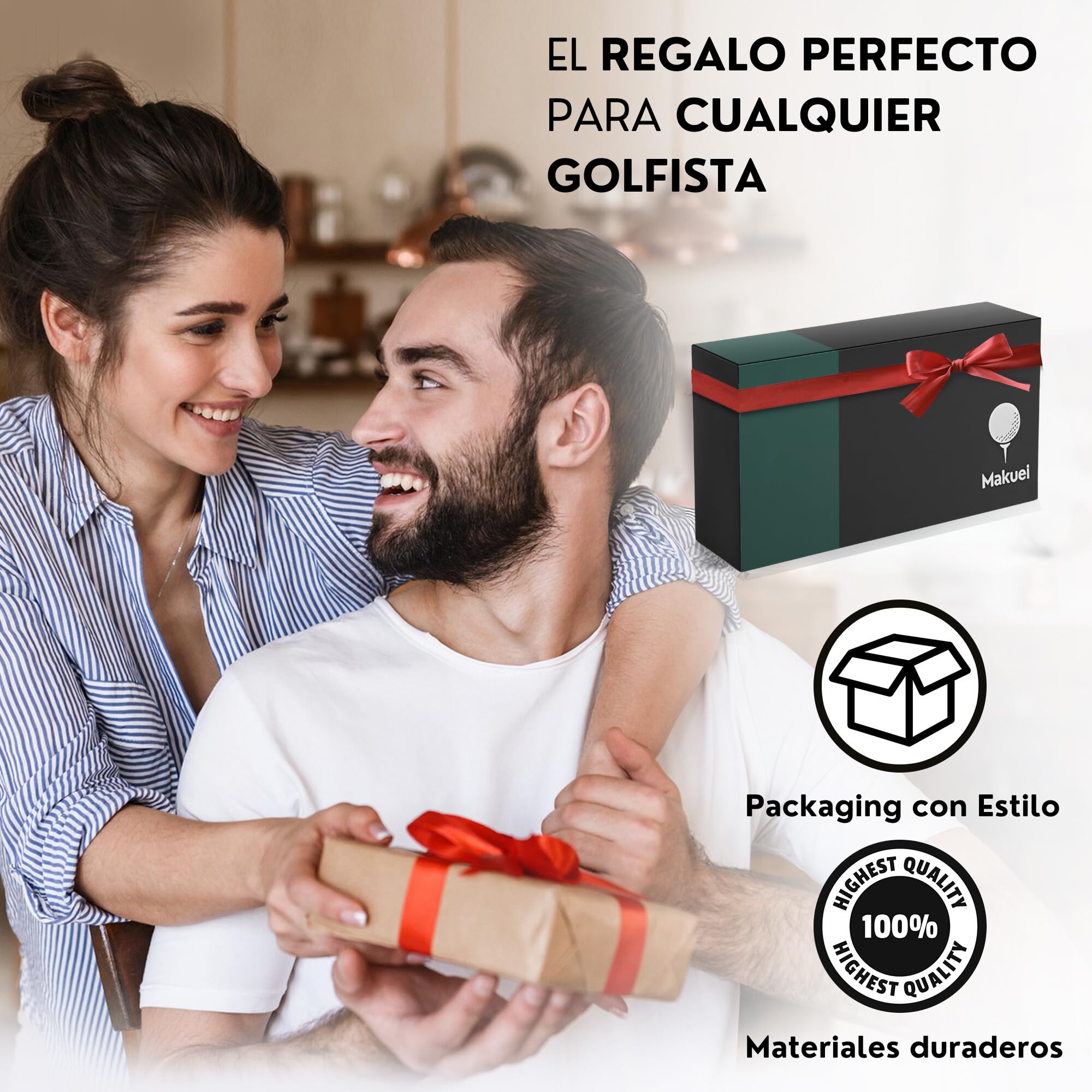 Accesorios de golf ideales para bolsa de golf (3 en 1)- Cepillo limpiador de palos de golf, arreglapiques golf y toalla de golf para dejar tus palos de golf perfectos ¡El regalo para golfistas idóneo!