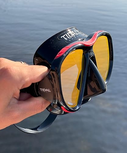 Miniatura 7 de Máscara Tidal - Máscara avanzada de buceo antivaho para buceo, esnórquel, buceo libre y natación. Lente de vidrio templado gran angular. La mejor