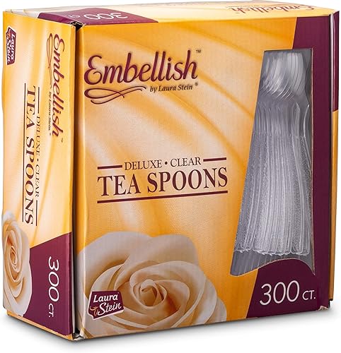 Miniatura 3 de Embellish Juego de tenedores de plástico desechables transparentes (300 tenedores)  Juego de tenedores de plástico resistente a granel ideal para