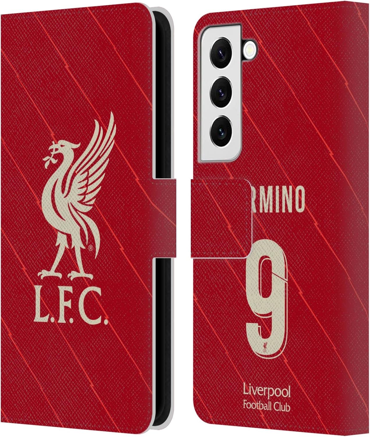 Head Case Designs Officially Licensed Liverpool Football Club Roberto Firmino 2021/22 Players Home Kit Group 1 Leather Wallet Case Compatible with Samsung Galaxy S22 5G