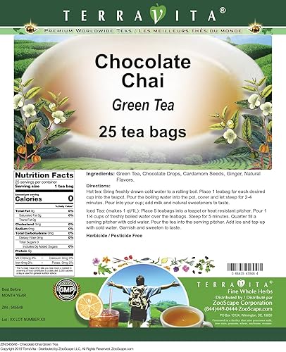 Miniatura 2 de Té Verde Chai Chocolate (25 bolsitas de té, ZIN 545548)