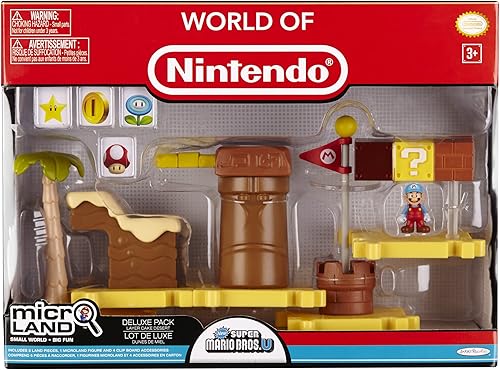 Nintendo Mario Bros Universe Micro Deluxe Pack Wave 1: Layer Cake Desert Ice Mario Playset