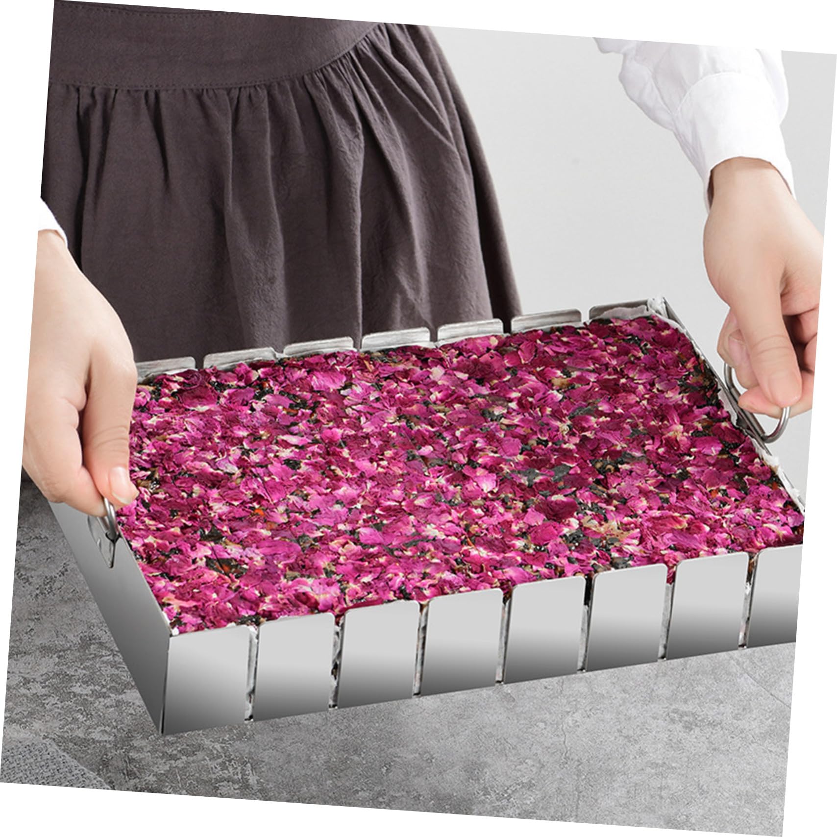 Toyvian Moule à Nougat en Acier Inoxydable pour Pâtisserie Professionnelle, Surface Lisse, Facile à Démouler, pour Confiserie et Fabrication de Gâteaux