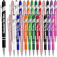 Vista 29 de Hasta 500 bolígrafos personalizados a granel con logotipo de mensaje de nombre comercial, bolígrafos grabados personalizados con lápiz óptico