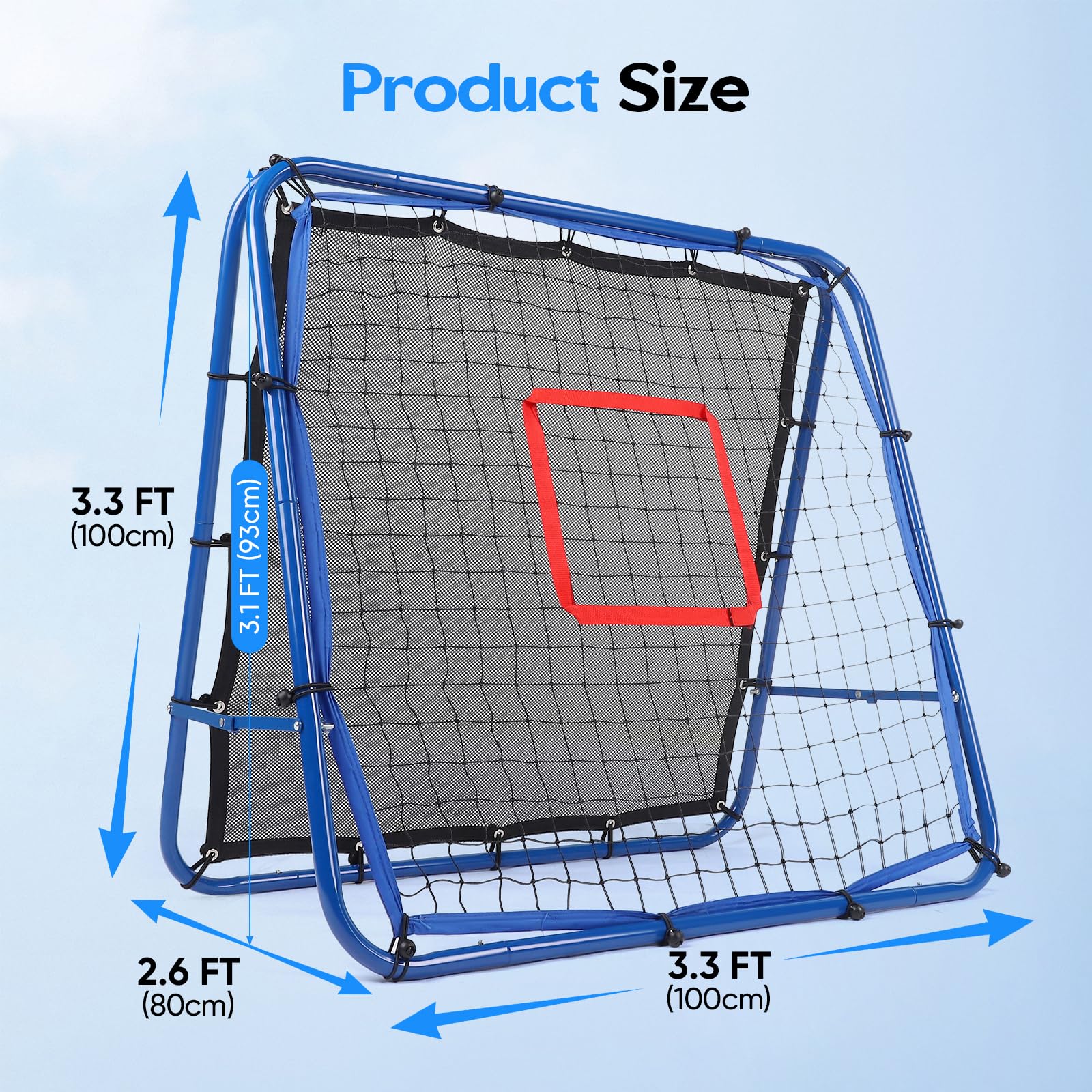 Reboteador Football Porterías de Fútbol para Jardín 100x100cm Exterior Kit Entrenamiento