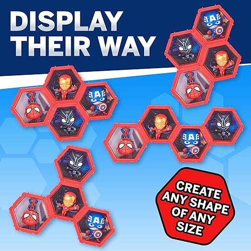 Miniatura 6 de WOW! PODS 4D Marvel Spiderman - Figura única de Spiderman conectable y coleccionable, figura de acción de juguete de exhibición de paredestante,