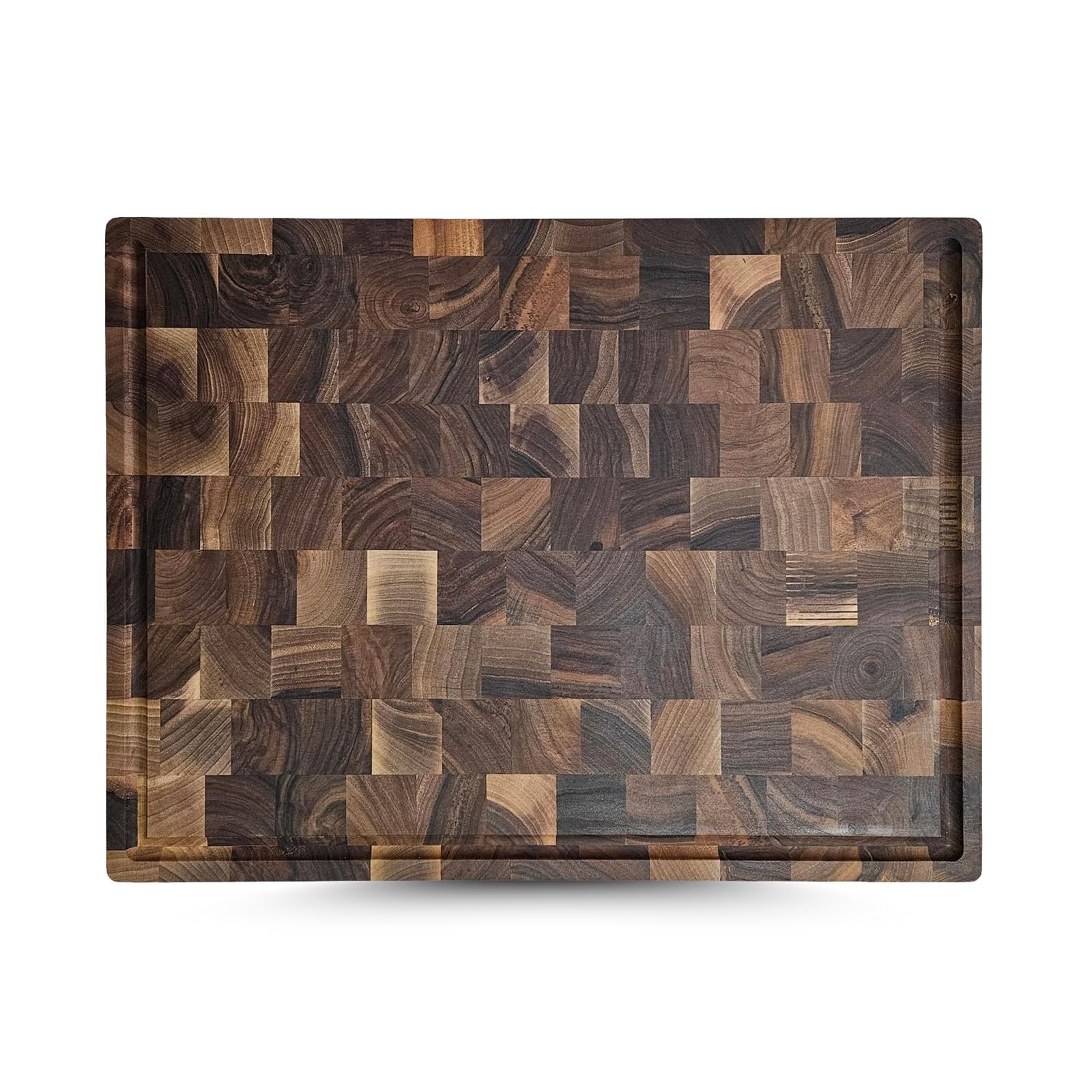 Waldmeister XXXL Schneidebrett aus Walnuss| Tranchierbrett mit Saftrille | klingenschonendes Küchenbrett | 60 * 40 * 4 cm | Hochwertig und in Handarbeit gefertigt