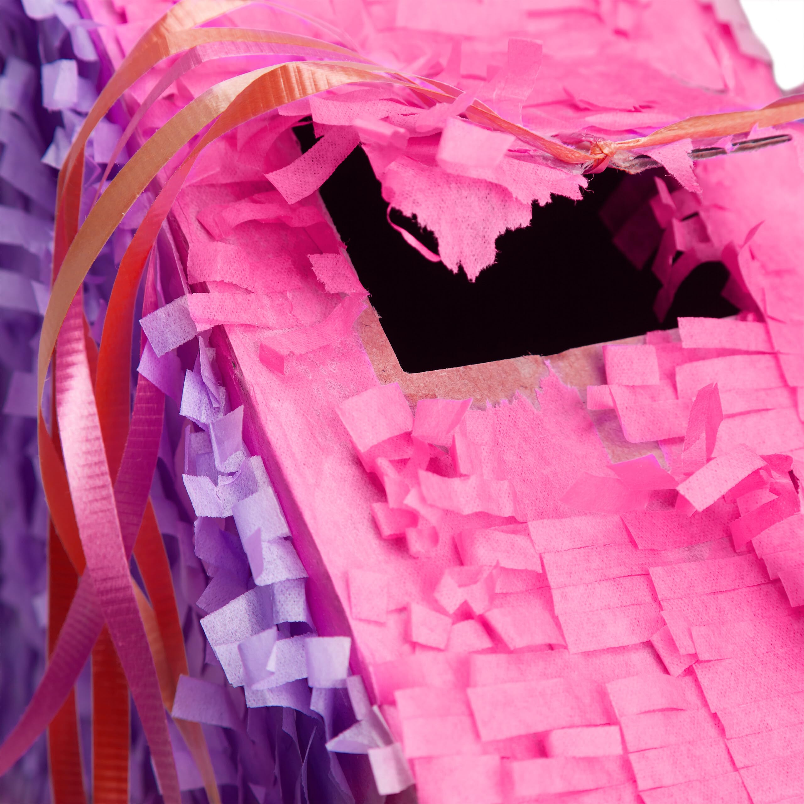 Relaxdays Pignatta Corona con Bastone e Maschera, da Appendere, per Bambini, Compleanni, 31x49x10 cm, Viola-Rosa