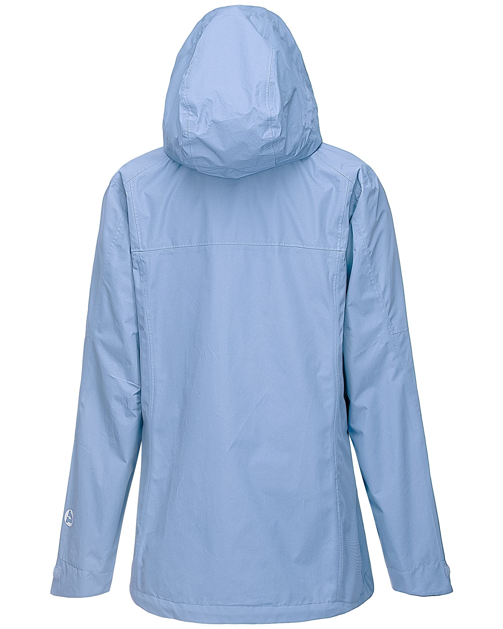 Outdoor Ventures Veste imperméable pour femme - Légère - Coupe-vent - Pliable - Veste de pluie pour l'extérieur, la course à pied, le golf, le cyclisme - Veste softshell avec capuche