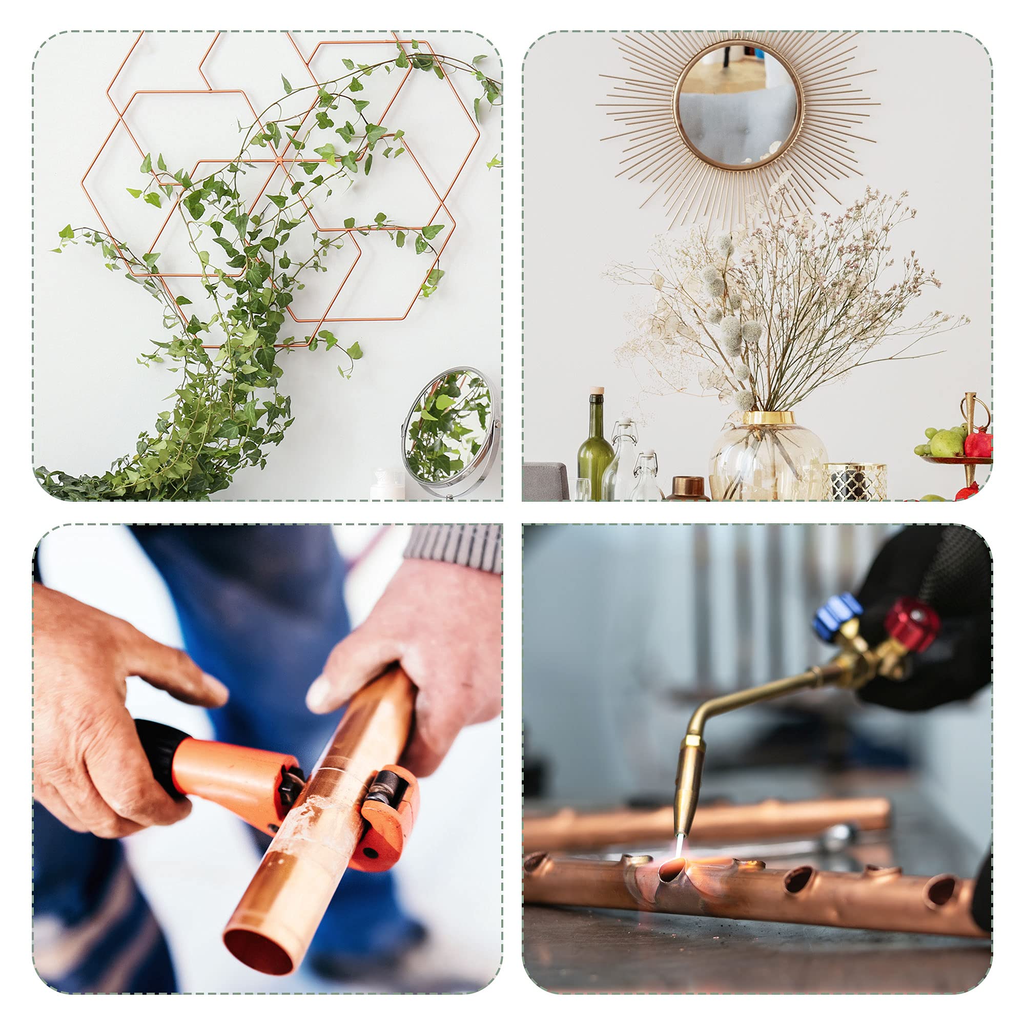 Tube SOURCING MAP Tube Cuivre Rond 24mm Diamètre Externe 1mm Paroi