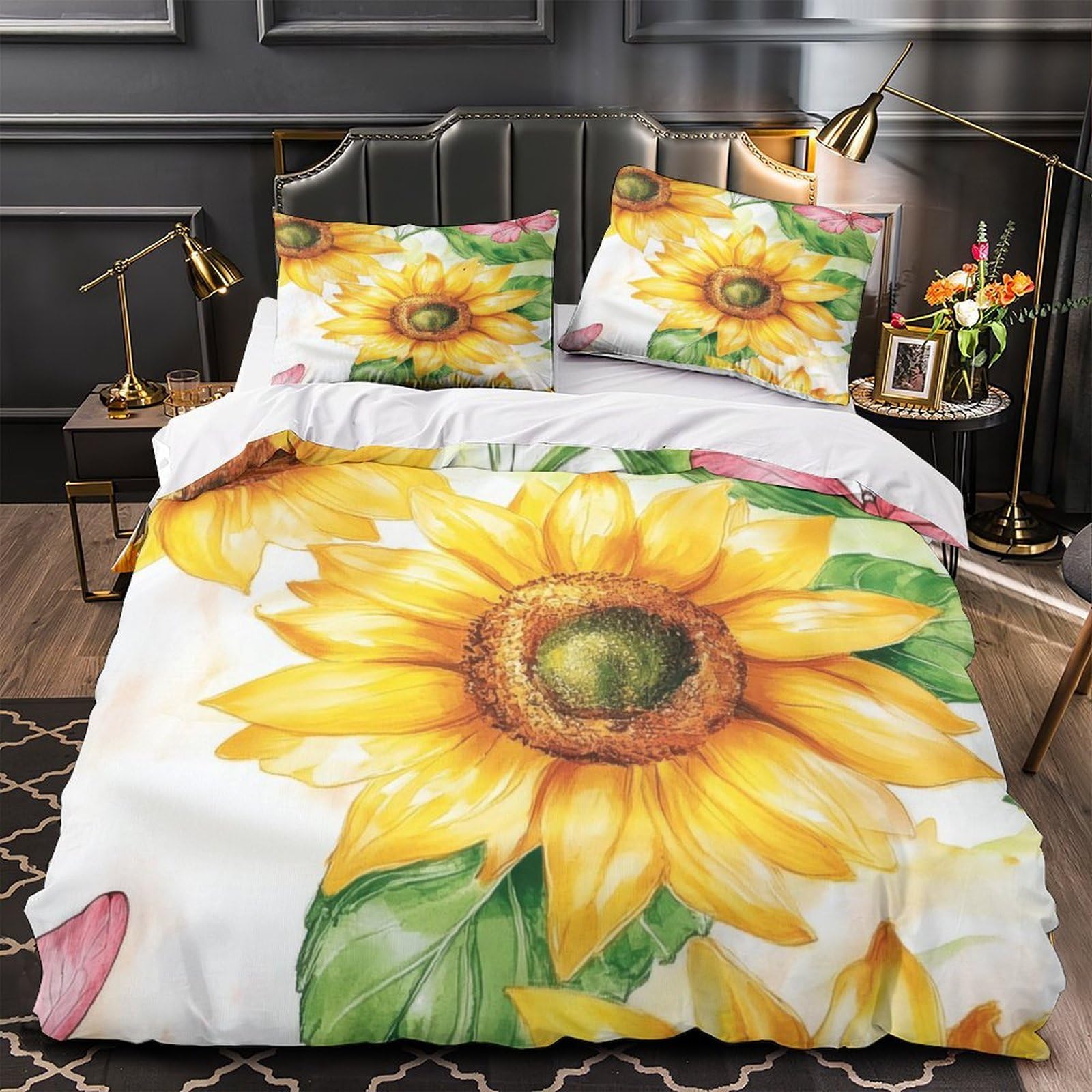 Housse de couette motifs astronomie 260x220cm pour chambre de garçon et fille