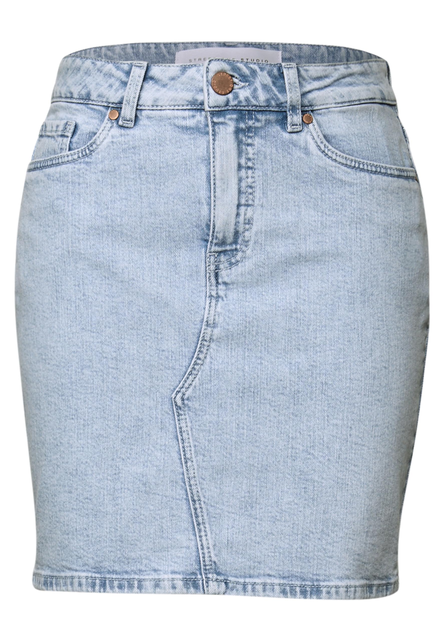 Street One Studio Damen Jeansrock im Bleached-Look
