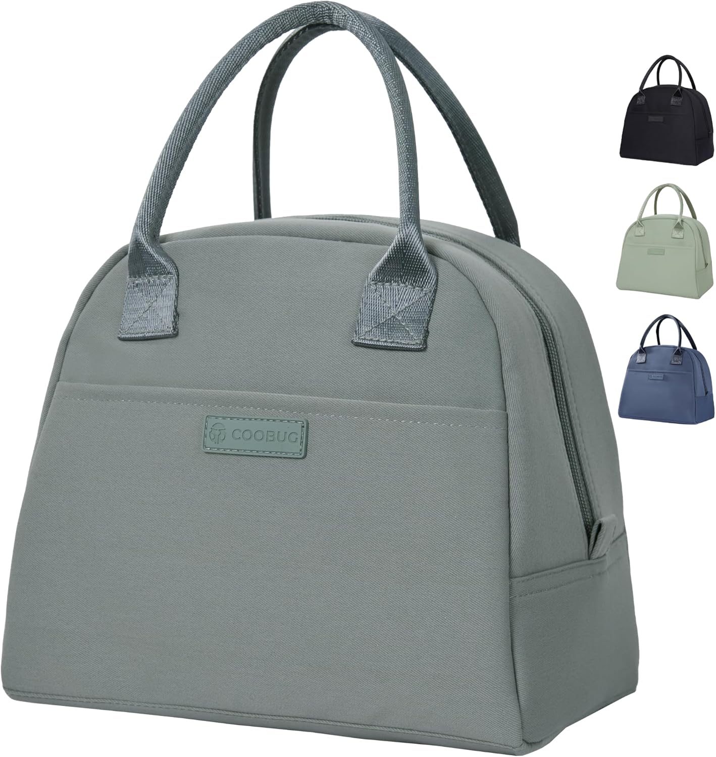 Lunch Box Bag for Women - Insulated Women's Lunch Bags for Work, Fashionable Adult Meal Prep Bag, Leakproof Thermal Cooler Tote for Office, Premium Snack Bags for Female Professionals - Gray