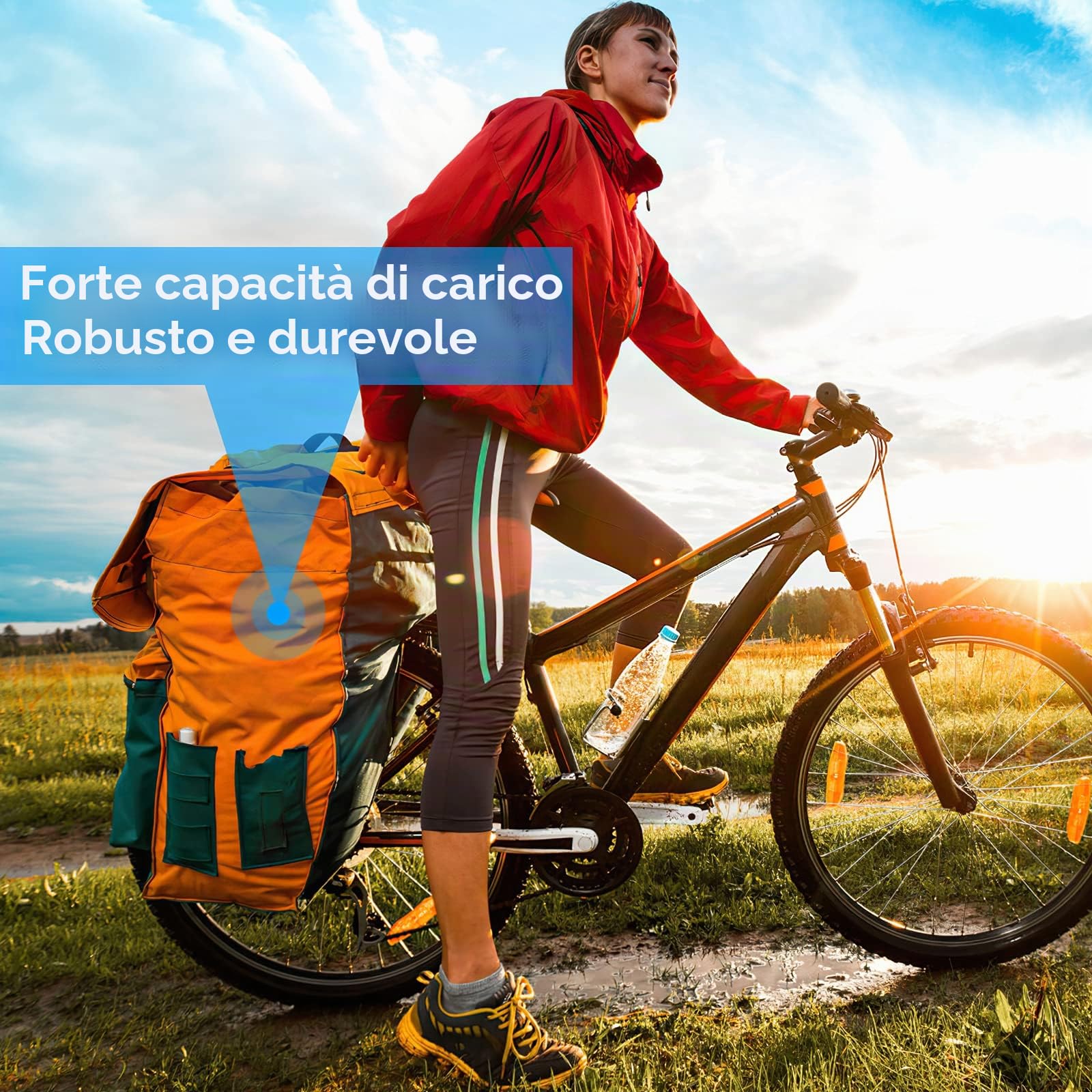 SPGOOD Portapacchi Bici Posteriore,Rapido Sgancio Regolabile Portapacchi Bici con Riflettore Rack Reggisella per Mountain Portabagagli Cargo