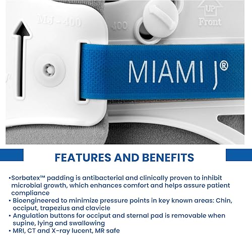 Miniatura 5 de Ossur Miami J Cuello cervical - Alivia el dolor y la presión sobre la columna vertebral  Inmovilizador de vértebras C-columna vertebral