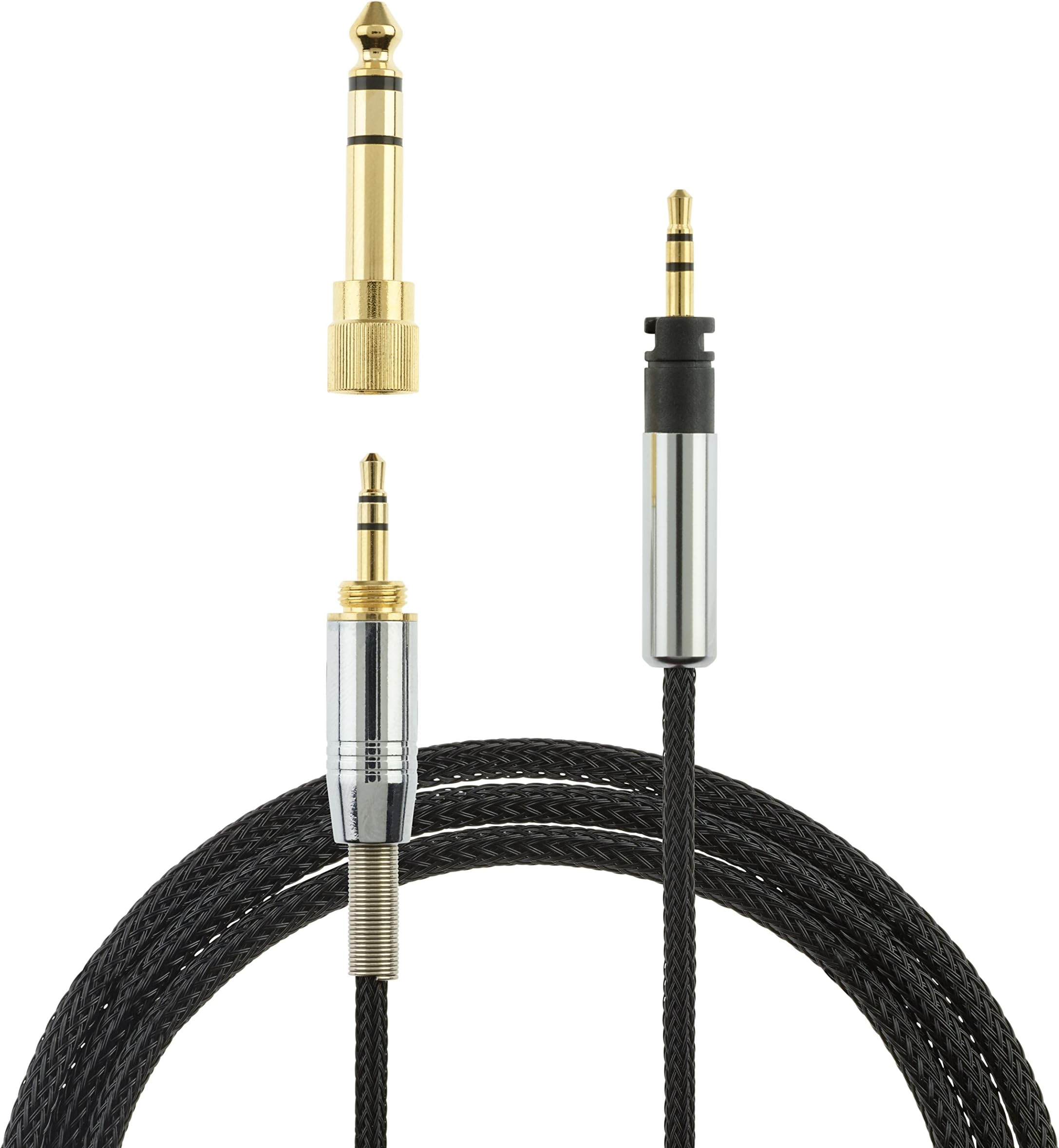 AGS Retail Ltd Replacement Audio Upgrade Cable for Sennheiser Momentum - Black, 1.2m Audio Cable with Gold-Plated Audio Jacks in Slim Mould Design | Audio Accessory