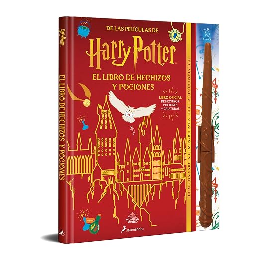 El libro de hechizos y pociones (libro oficial) (Harry Potter): Con una varita luminosa para leer la tinta invisible