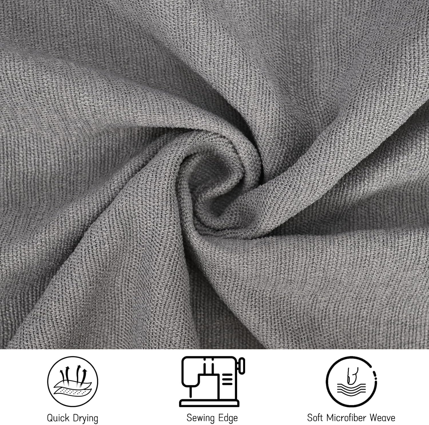 3 Pack Hot Yoga Towels with Plum Blossom Dots, Dark Grey Non-Slip Yoga Mat Towel, Super-Absorbent Soft Suede Microfiber Towel for Hot Yoga, Pilates, Bikram and Exercise Workout(24" x72",Dark Grey)