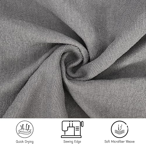 Miniatura 7 de 3 Pack Hot Yoga Towels with Plum Blossom Dots, Dark Grey Non-Slip Yoga Mat Towel, Super-Absorbent Soft Suede Microfiber Towel for Hot Yoga, Pilates,