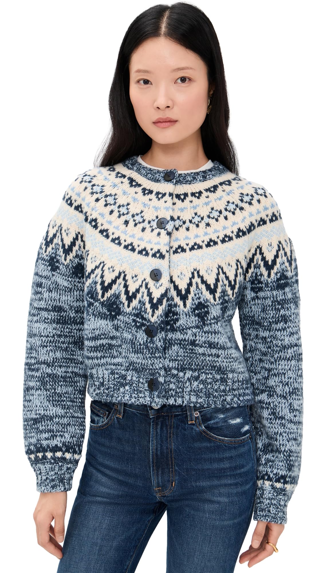 Z Supply Womens North Sea Fair Isle Cardigan