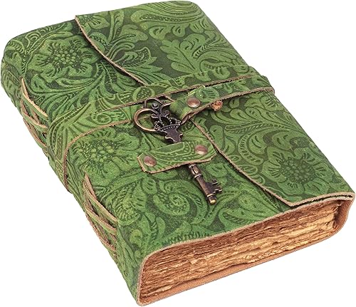 Diario de cuero Diario de cuero antiguo hecho a mano con borde de deckle vintage Diario de libro de sombras Cuaderno de bocetos de cuero Diario