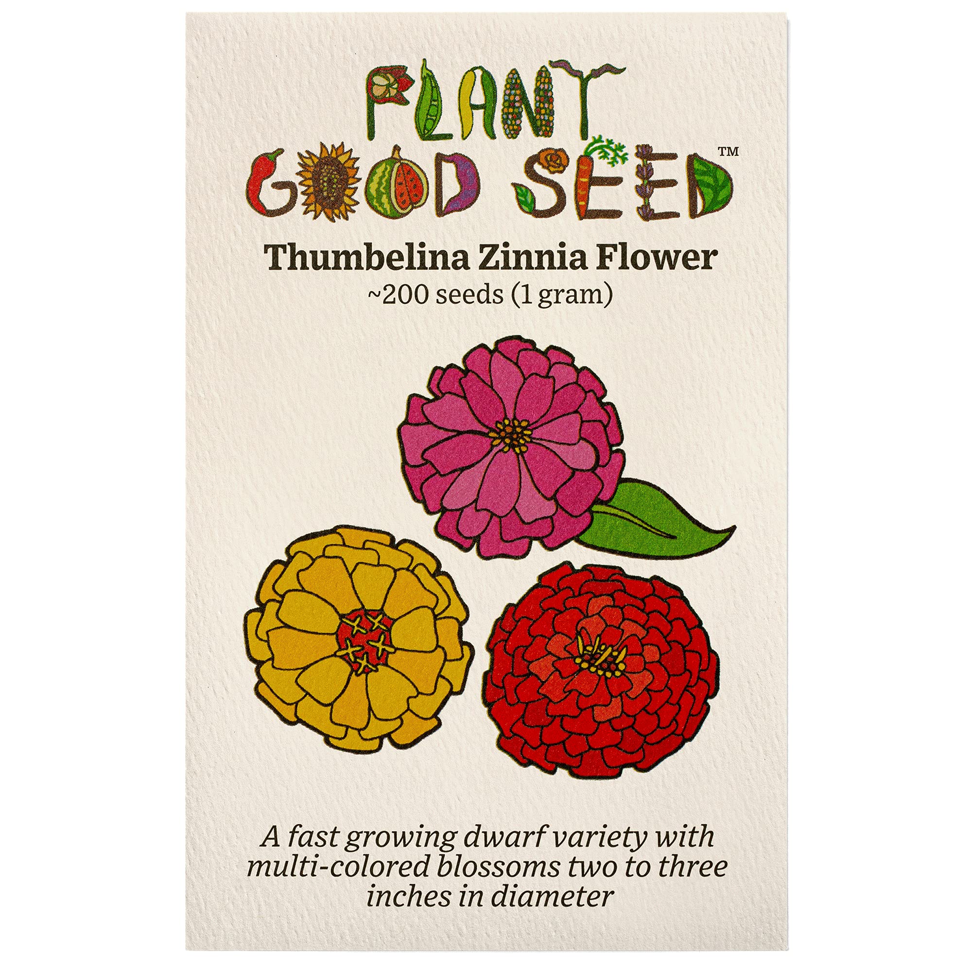 Organic Thumbelina Zinnia