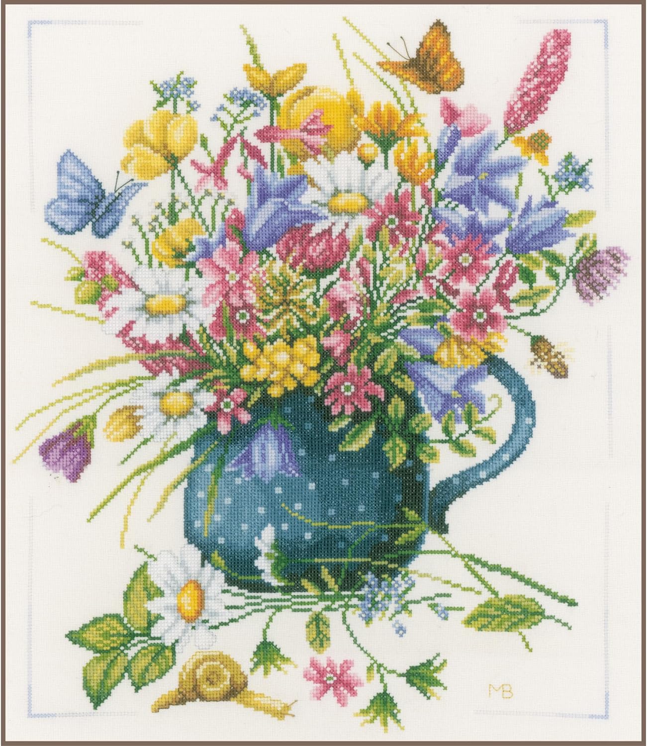 Lanarte Flowers in Vase (Evenweave), NA, 38 x 45cm