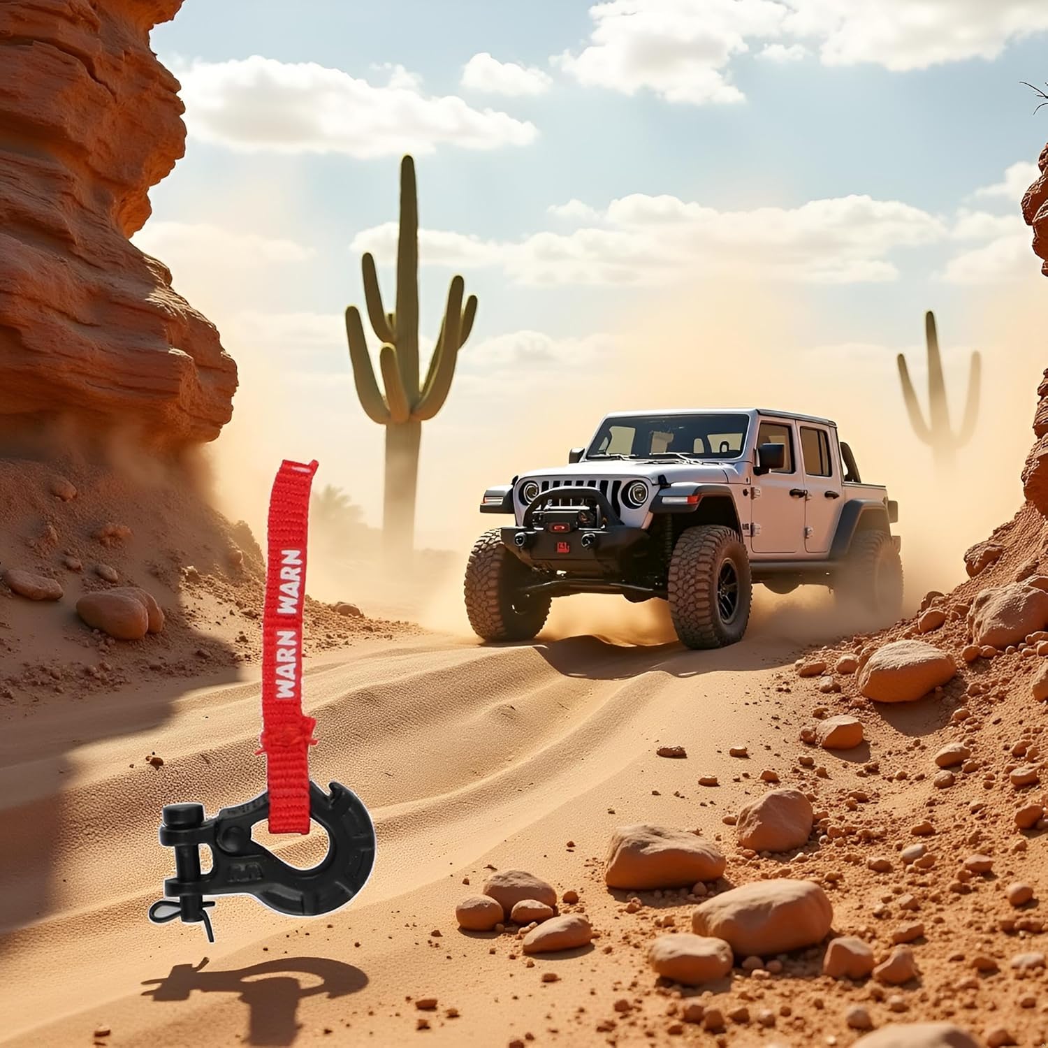 Red RC Metal Trailer Hook Winch Hook with Winch Pull Tag Decoration for 1/10 RC Crawler Car Axial SCX10 TRX4 Parts Vehicle Scale Accessories Vehicle Bodies and Scale Accessories
