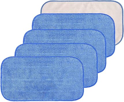5PCS Multi-Surface MR SIGA Mop Refill Pads Braided Cloths for Glass Floors & Delicate Areas Fiber Mop Pad Replacement
