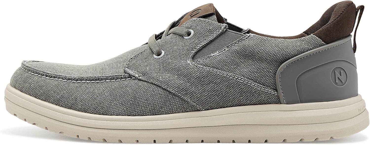 Nunn Bush Brew City Easy On and Off Moccasin Toe Hands Free Oxford Organic Canvas Lace-Up